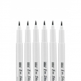 日本美輝防水繪圖軟咀筆 - 灰色系6支裝MARVY Drawing Brush Liner - Grey tone 6pack 日本美輝防水繪圖軟咀筆 - 灰色系6支裝MARVY Drawing Brush Liner - Grey tone 6pack