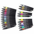 溫莎牛頓混合麥克筆-24色套裝WINSOR & NEWTON Wallet set of 24 Mixed Marker 溫莎牛頓混合麥克筆-24色套裝WINSOR & NEWTON Wallet set of 24 Mixed Marker