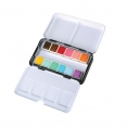 韓國MUNGYO水彩12色半磚套裝 - 粉色系Mungyo Professional Watercolour 12 Half-pans Set - Pastel