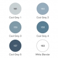 溫莎牛頓PIGMENT麥克筆-6色套裝(冷灰系列)WINSOR & NEWTON Set of 6 Pigment Marker - Cool Grey