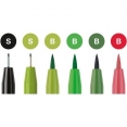 輝柏嘉尼龍軟咀美術筆-書法系列綠色6支裝Faber-Castell PITT Pen Brush Lettering Set, Green Wallet-6pcs 輝柏嘉尼龍軟咀美術筆-書法系列綠色6支裝Faber-Castell PITT Pen Brush Lettering Set, Green Wallet-6pcs