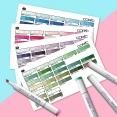 Copic 自製Color Swatch厚咭Copic Color Swatch Cards Copic 自製Color Swatch厚咭Copic Color Swatch Cards