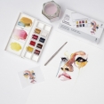 溫莎牛頓COTMAN水彩8色半磚連畫筆套裝 - PortraitW&N Cotman Watercolour 8Hp Pocket Set - Portrait 溫莎牛頓COTMAN水彩8色半磚連畫筆套裝 - PortraitW&N Cotman Watercolour 8Hp Pocket Set - Portrait