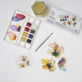 溫莎牛頓COTMAN水彩8色半磚連畫筆套裝 - FloralW&N Cotman Watercolour 8Hp Pocket Set - Floral 溫莎牛頓COTMAN水彩8色半磚連畫筆套裝 - FloralW&N Cotman Watercolour 8Hp Pocket Set - Floral