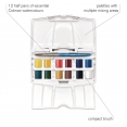 溫莎牛頓COTMAN水彩12色半磚連畫筆套裝W&N Cotman Watercolour 12 Half Pan with Brush Box Set