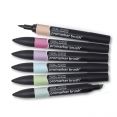 溫莎牛頓軟咀麥克筆6色套裝 - 粉色系列Winsor & Newton Promarker Brush 6 Set - Pastel