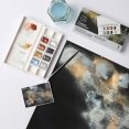 溫莎牛頓COTMAN水彩8色半磚(金屬色)連畫筆套裝Winsor & Newton Cotman Watercolour 8 HP Metallic Pocket Set