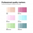 溫莎牛頓軟咀麥克筆6色套裝 - 粉色系列Winsor & Newton Promarker Brush 6 Set - Pastel