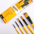 蒙瑪特專業尼龍畫筆5支套裝 #16 Mont Marte Gallery Acrylic Brush 5's Set #16 蒙瑪特專業尼龍畫筆5支套裝 #16 Mont Marte Gallery Acrylic Brush 5's Set #16