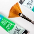 蒙瑪特尼龍短桿扇形畫筆-14號Mont Marte Artist Taklon Fan Brush #14 蒙瑪特尼龍短桿扇形畫筆-14號Mont Marte Artist Taklon Fan Brush #14