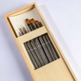 蒙瑪特長桿纖維塑膠彩畫筆木盒套裝7支Mont Marte Acrylic Brush Set in Wooden Box 7pcs 蒙瑪特長桿纖維塑膠彩畫筆木盒套裝7支Mont Marte Acrylic Brush Set in Wooden Box 7pcs