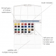 溫莎牛頓COTMAN水彩24色磚裝連畫筆套裝W&N Cotman Water Colour 24 Half Pan Set with Brush 溫莎牛頓COTMAN水彩24色磚裝連畫筆套裝W&N Cotman Water Colour 24 Half Pan Set with Brush