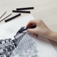 Conte a Paris 圓形高壓炭精條Conte a Paris Compressed Charcoal Conte a Paris 圓形高壓炭精條Conte a Paris Compressed Charcoal