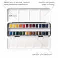 溫莎牛頓專業水彩24色半磚寫生鐵盒套裝W&N Professional Watercolour 24 Half Pan Lightweight Sketchers Box Set 溫莎牛頓專業水彩24色半磚寫生鐵盒套裝W&N Professional Watercolour 24 Half Pan Lightweight Sketchers Box Set