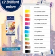 輝柏嘉水彩9毫升12色連調色碟套裝Faber-Castell Watercolour 12x9ml Tube Set with Mixing Palette