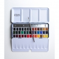 LB精品水彩40色半磚套裝 (金屬盒)LB Fine Watercolour 40 Half Pan Metal Box Set 