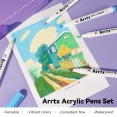 Arrtx塑膠彩軟咀麥克筆30色套裝 - AArrtx Acrylic Brush Marker 30 Colour A Set Arrtx塑膠彩軟咀麥克筆30色套裝 - AArrtx Acrylic Brush Marker 30 Colour A Set