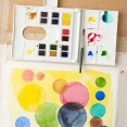 溫莎牛頓專業水彩14色半磚寫生套裝W&N Professional Watercolour 14's col. Half Pan Set 溫莎牛頓專業水彩14色半磚寫生套裝W&N Professional Watercolour 14's col. Half Pan Set
