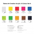 荷蘭泰倫斯雅比臣塑膠彩750毫升-10色 A 套裝 Talens Art Creation Acrylic 10 Colour Set A-750ml 荷蘭泰倫斯雅比臣塑膠彩750毫升-10色 A 套裝 Talens Art Creation Acrylic 10 Colour Set A-750ml